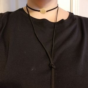 Double strand choker necklace